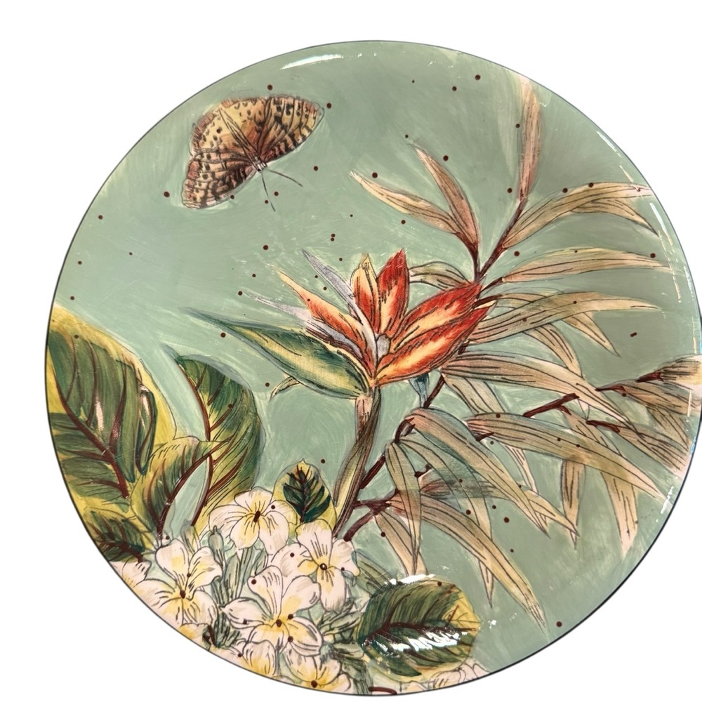 Certified International Pamela Gladding Salad Plates Botanical Butterfly - Picture 5 of 7
